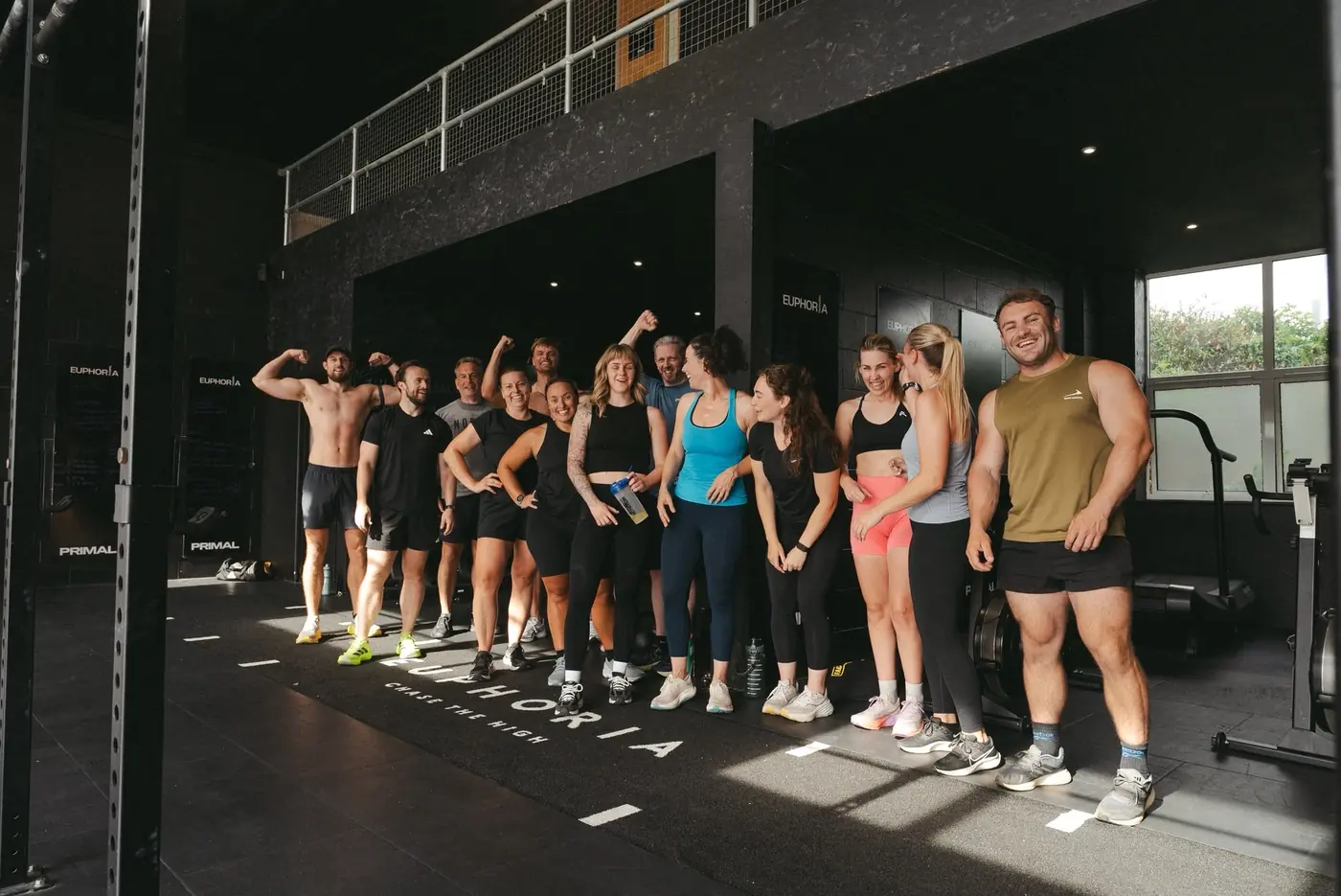 The Euphoria members lined up on the training floor